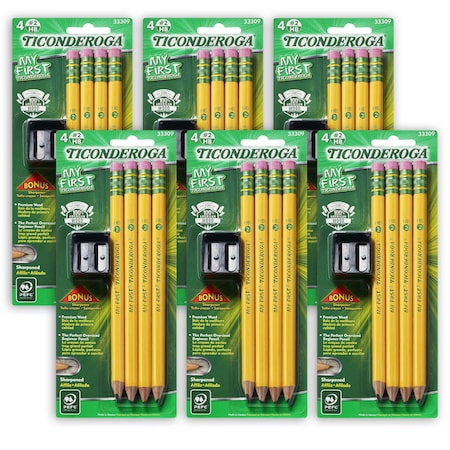 Ticonderoga My First Pencils, Sharpened, 24PK X33309